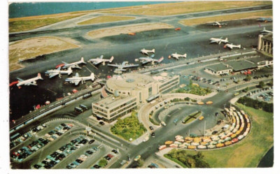 1954 PC: Aerial View of La Guardia Airport, Queens, New York City, New York