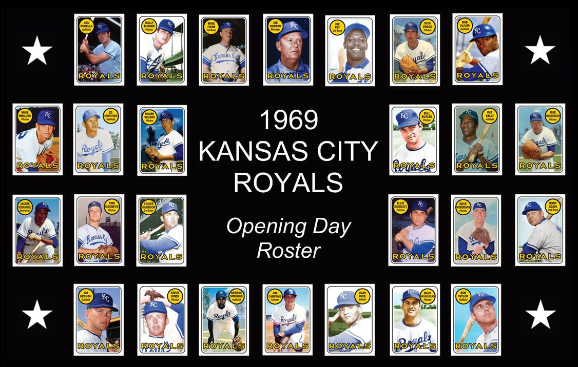 1969 KANSAS CITY ROYALS Opening Day Team POSTER Man Cave Decor Fan Xmas