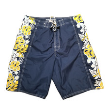 C9 Abercrombie  Fitch Mens Navy Blue Floral Drawstring Board Shorts Size XL