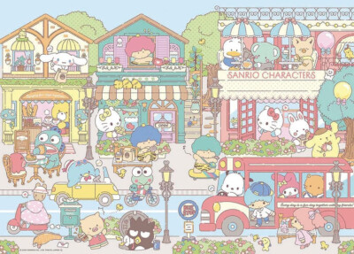 Jigsaw Puzzle Sanrio Characters 600 pieces Japan BEVERLY 600-023