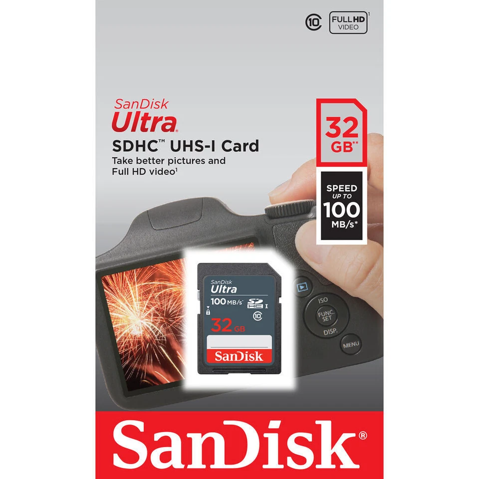 SanDisk SD Ultra 100MB/s 32GB 64GB 128GB 100MBs SDHC SDXC C10 Card LOT - Image 3 of 4