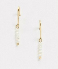 💎 CURRENT £22 NEW WHISTLES Gold Mini Pearl Drop Earrings Sold Out