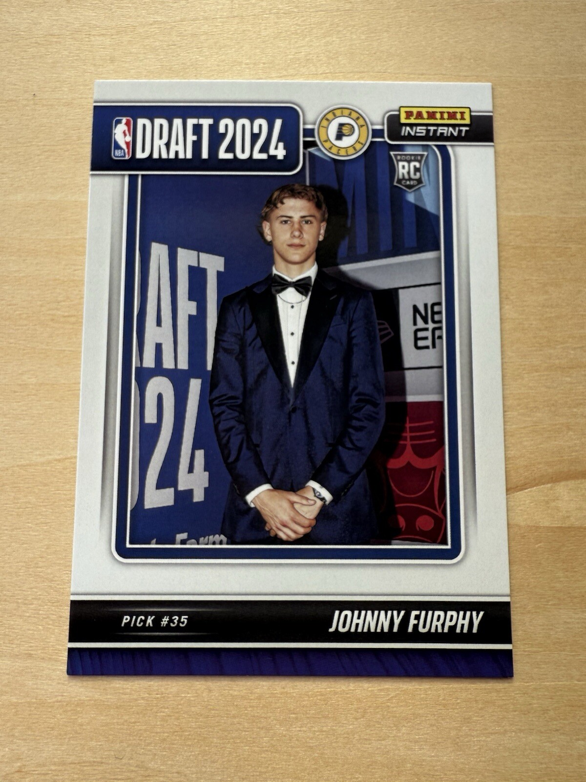 2024 Panini Instant NBA DRAFT DN-21 JOHNNY FURPHY INDIANA PACERS  ROOKIE PR 312