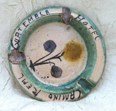 Hotel Camino Real Guatemala Pottery Vintage Ash Tray 5 Star Luxury Hotel #1