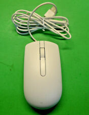 Genuine Dell Optical Wired 1000 DPI Scroll Wheel Mouse WHITE MS116T1 588PJ