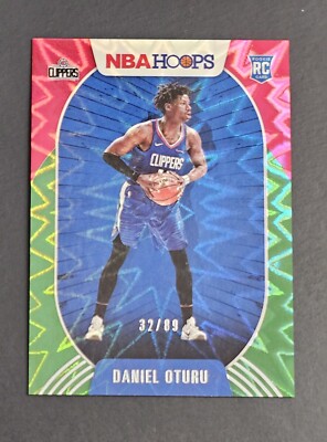 Daniel Oturu Clippers 2020-21 Panini NBA Hoops Green Explosion 32/89 #203 