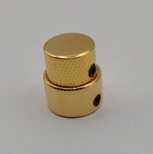 Set Dual Concentric Nested Control Knobs for Electric Guitar, Gold *Quality NOS