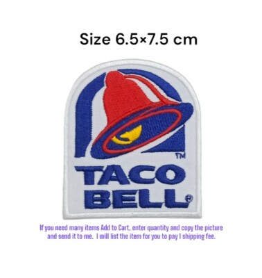  Taco Bell Patch sport Embroidery  ,Iron ,Sewing on Fabric