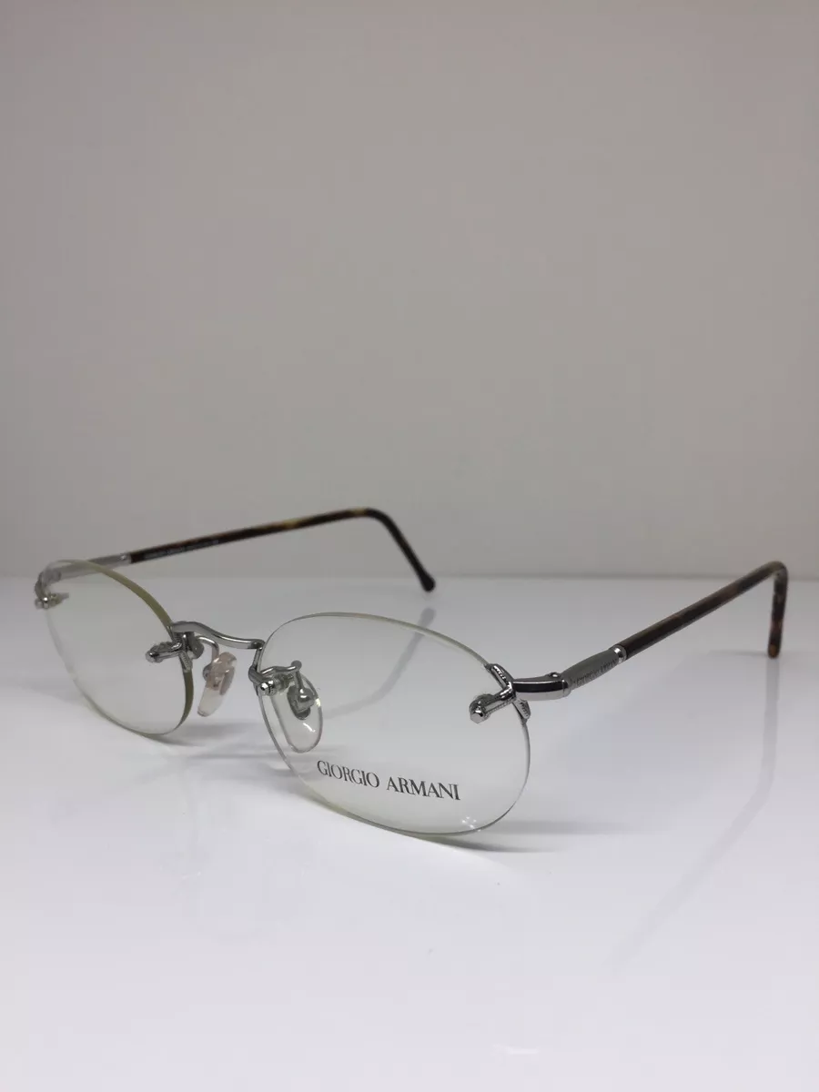 Armani sales rimless eyeglasses