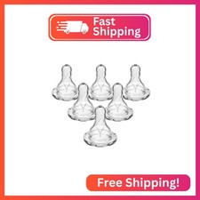 Dr. Brown  s Natural Flow Y-Cut Narrow Baby Bottle Silicone Nipple, Ideal for Thi