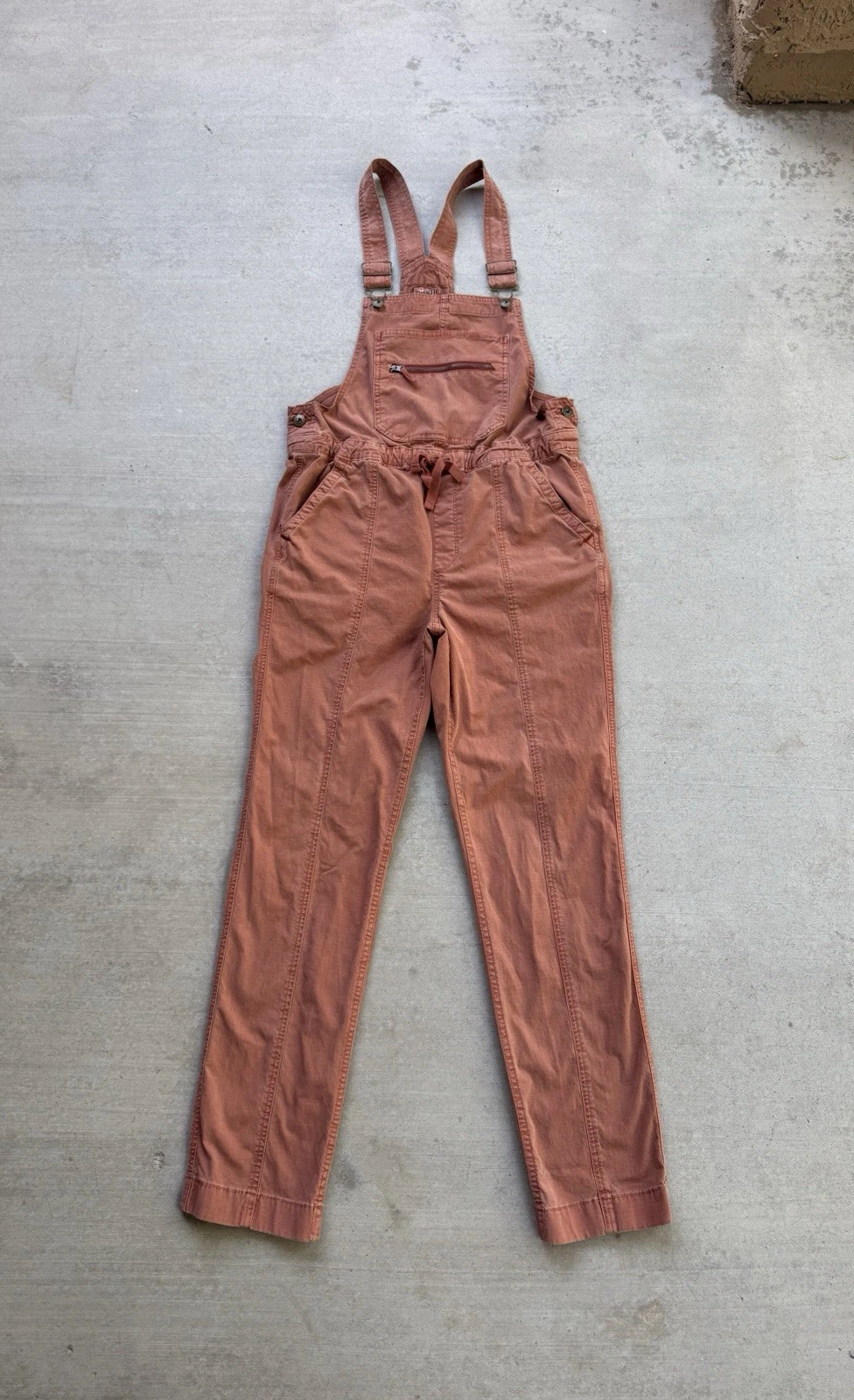 Duluth Trading Overalls Womens XS Orange Square Stovepipe Pants Bibs Ripstop