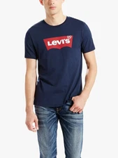 Levi's BLUE Men's Batwing T-shirt, US Large