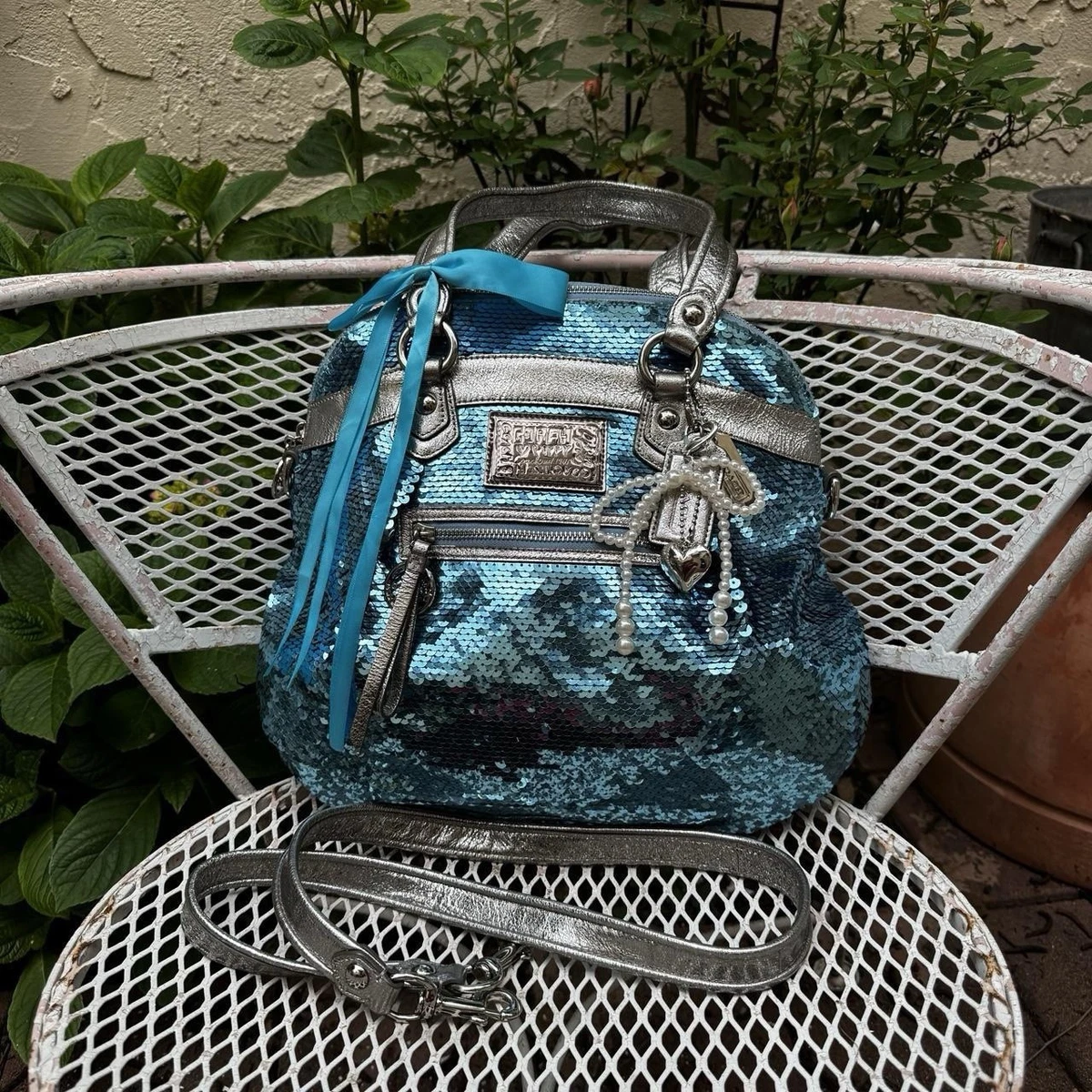 Coach Poppy Sequin Satchel/Top Handle Bag Handbags & Bags for