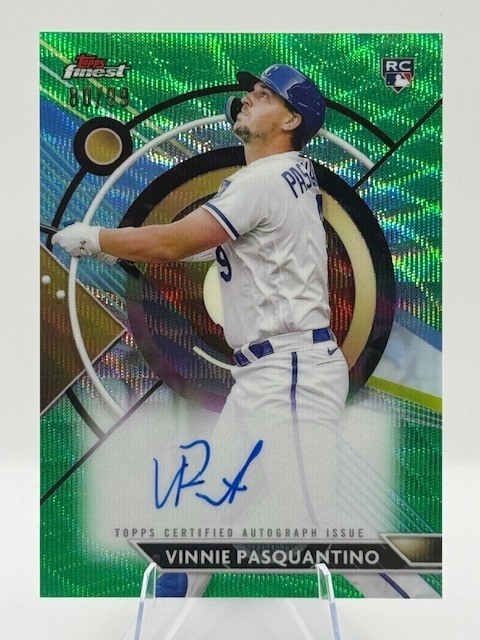 🔥 Vinnie Pasquantino Rookie Auto Green Wave Refractor # /99 2023 Topps Finest