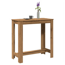 Bar Table Tall Pub Table Artisan Oak 102x50x103.5 cm Engineered Wood Rustic Eco