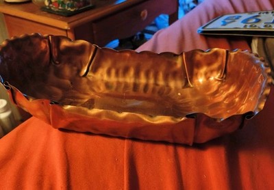 Vintage Gregorian Copper Hand-Hammered Bowl Centerpiece 