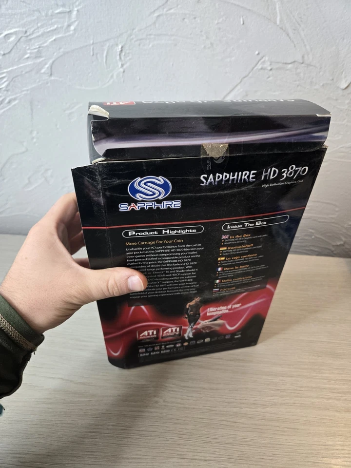 NEW Vintage Sapphire HD 3870 Graphics Card 512MB See Photos - Image 3 of 4