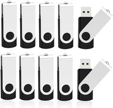 KOOTION 10 X 1GB USB Flash Drive 1gb Flash Drive Swivel Thumb Drive Memory