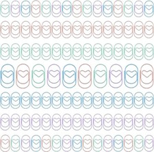 100 St&uuml;ck Macaron Farbige B&uuml;roklammern, Herz Papierklammern aus Metall, N