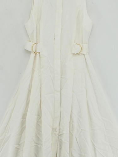 Karen Millen camicia abito midi UK14 in bianco prezzo di listino £149 - Foto 3 di 7