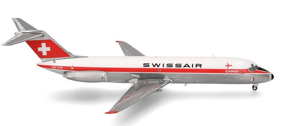 HERPA - Avion de ligne commercial – DOUGLAS DC-930F Swissair Payerne - 1/200 ... - Photo 3/4