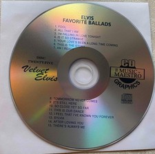 ELVIS PRESLEY KARAOKE CDG FAVORITE BALLADS VOL 25 MUSIC MAESTRO CD G cd 