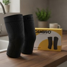 Ergonomic Knee Supports - 2 Pack Non-Slip Compression Sleeves for All Activities