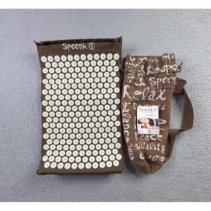 Spoonk Space Acupressure Massage Mat 26"x16" Brown Back Pain & Sleep Aid w/Bag