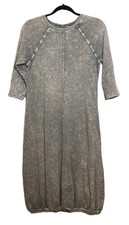 Hard Tail Forever Tie Dye Midi Lantern Dress Size M French Terry Grunge Y2K 90s