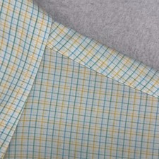 BROOKS BROTHERS Shirt Men 17.5 34 Traditional Oxford Non Iron Cotton Check Blue