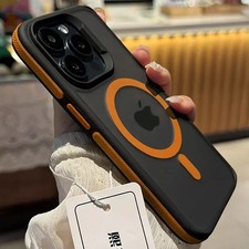 Magnetic Mag-Safe For iPhone17 16 Pro Max 15 14 13 12 11 Bumper Hard PC TPU Case
