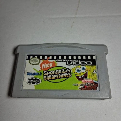GBA Video SpongeBob SquarePants Game Boy Advance Nintendo. Volume 2.
