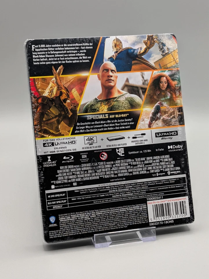Black Adam 4K UHD deutsches Steelbook NEU OVP - Bild 2 von 2
