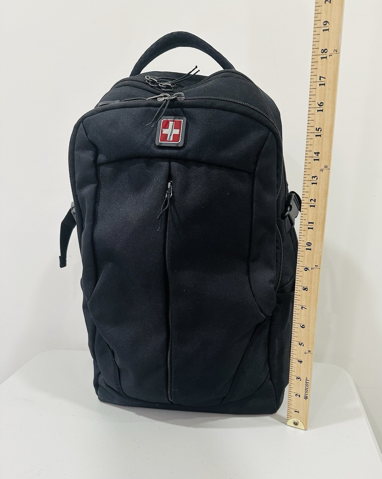 Swiss Tech Adult Unisex Alps Black Backpack with Adujustable Straps