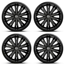Wheel Trims 16" Black Hub Caps Wheel Covers Giga Fits Peugeot 207