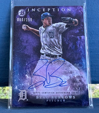 Beau Burrows 2016 Bowman Inception Prospect Autograph PA-BBU numbered 60/150