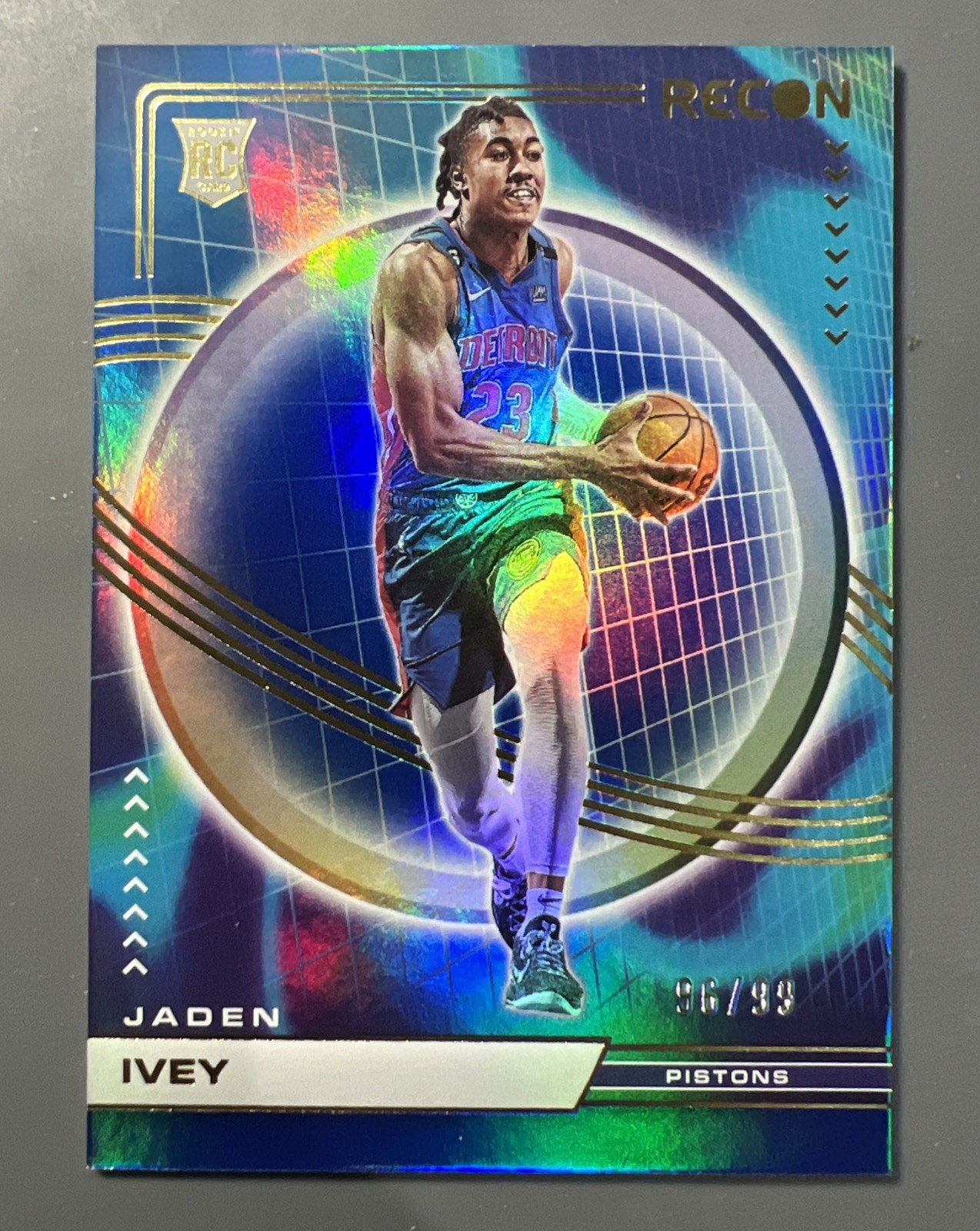 2022-23 Panini Recon - Rookies Jaden Ivey #203 Holo Blue /99 (RC)