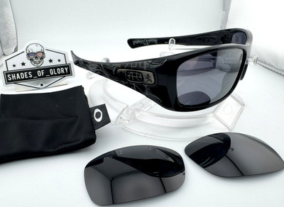 OAKLEY HIJINX STEPHEN MURRAY POLISHED BLACK POLARIZED SUNGLASSES 24-027 RARE