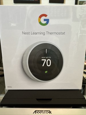 Never Opened New Google - Nest Learning Smart Wifi Thermostat - T3017US White