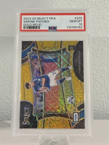 SIMONE PAFUNDI 2023-24 SELECT FIFA Field Level GOLD MOJO ROOKIE /10 PSA 10