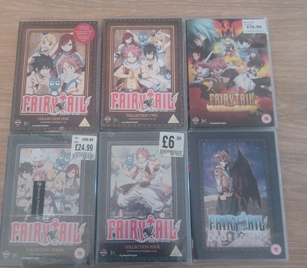 Fairy Tail Collection 1 - 4 boxset Anime DVD + Phoenix Priestess + Dragon Cry