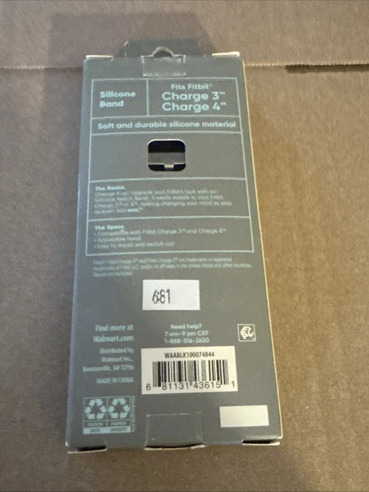 Add ONN. Fitbit Silicone WristBand for Fitbit Charge 3 or Charge 4 New - Image 2 of 2