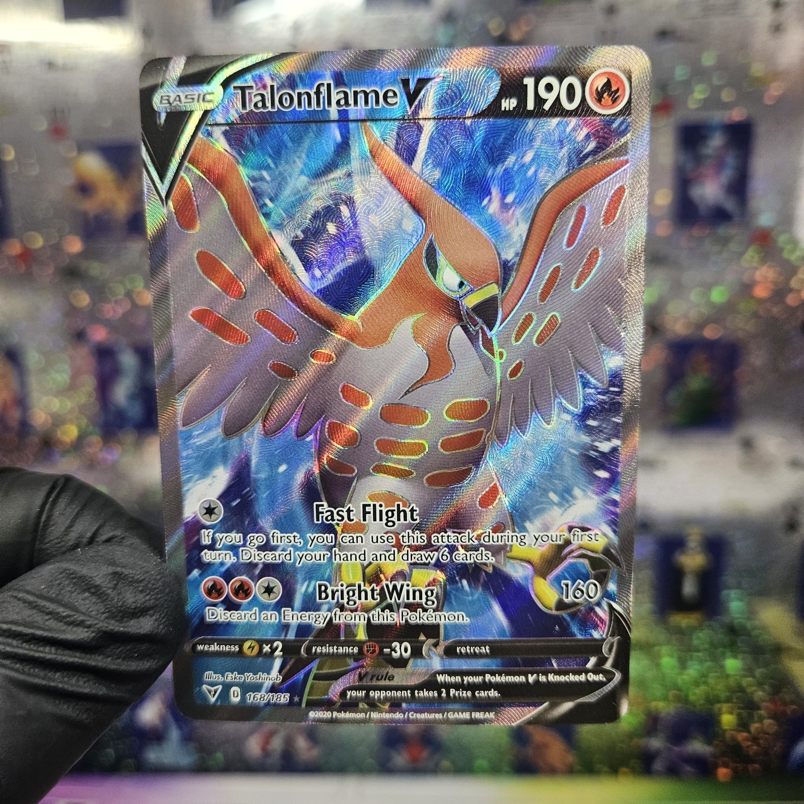 Talonflame V (Full Art) #168/185 Near Mint or Better SWSH04: Vivid Voltage