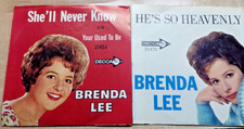 LOT OF 2 VTG 45 RECORD ALBUMS WITH SLEEVES BRENDA LEE LOSING YOU NEVER KNOW