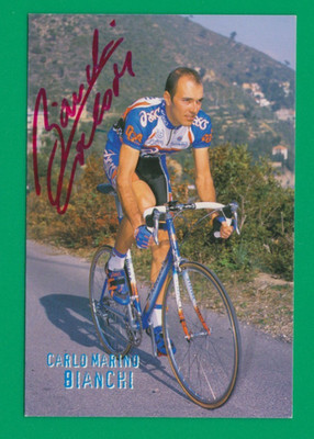 CYCLING Cycling Card CARLO MARINO BIANCHI Team ASICS CGA Signed