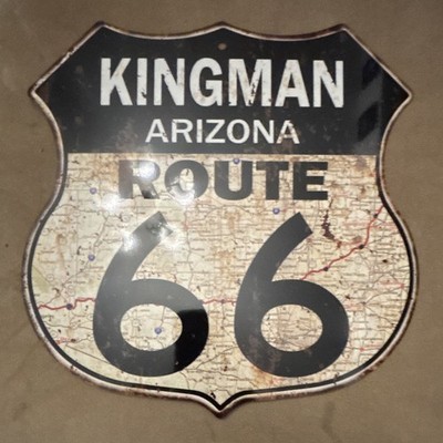 Chico Creek Signs Route 66 Kingman Arizona Shield Metal Wall Hanging Sign