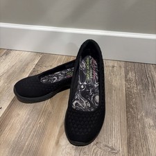 Sketchers Air-Cooled Memory Foam Black SlipOn Ballet Flats Loafers Womens 6.5