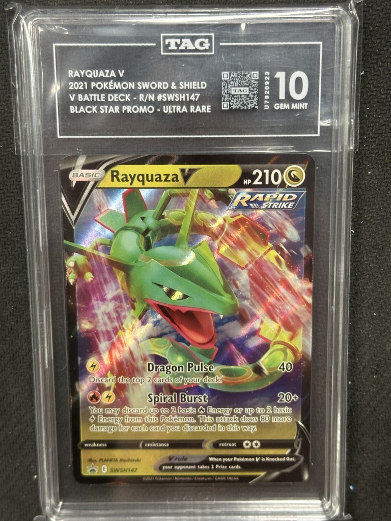 Rayquaza V  Pokemon Sword Shield V Battle Deck Black Star Promo TAG 10 #SWSH147