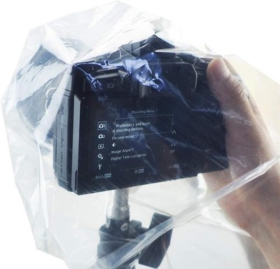 JJC RI-S Regenschutzhülle DSLR 2 Stück Transparent Einweg Systemkamera Schutz