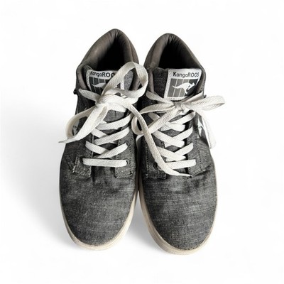 KangaROOS Sneakers Mens Size 7.5 Gray Grey Hightop Shoes Zipper Pocket